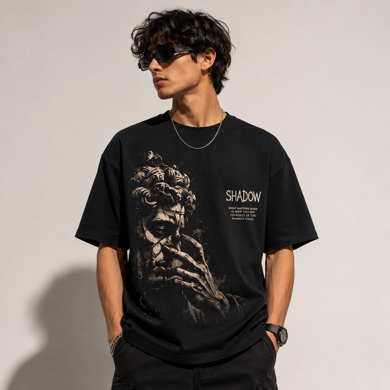 Shadow Self Oversized T-Shirt | Dark Streetwear Collection