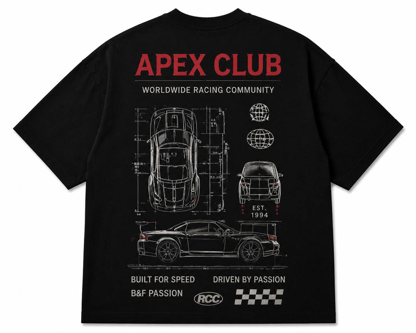 Apex Club Oversized T-Shirt | Racing Culture Streetwear