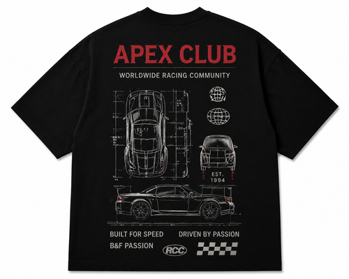 Apex Club Oversized T-Shirt | Racing Culture Streetwear