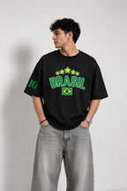Brasil No.10 Oversized T-Shirt – Black Edition